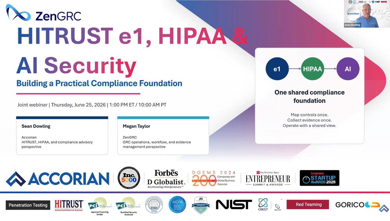 HITRUST e1, HIPAA and AI Security Explained for Healthcare Compliance Teams
