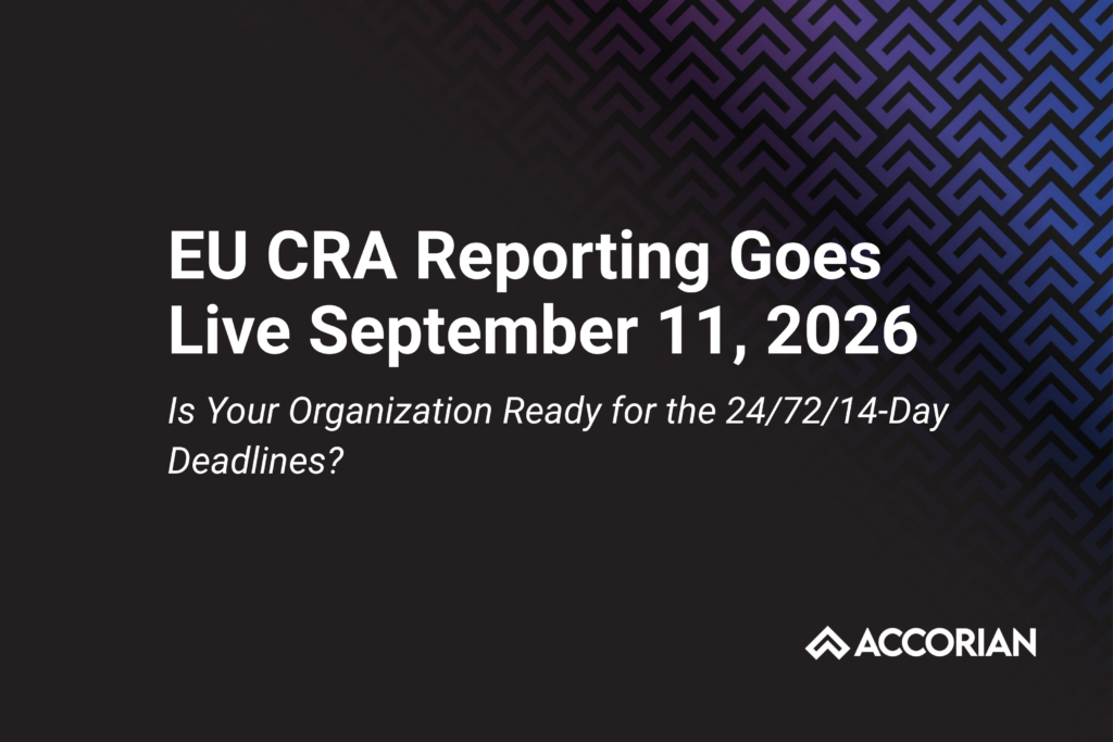 EU CRA Reporting Goes Live September 11, 2026